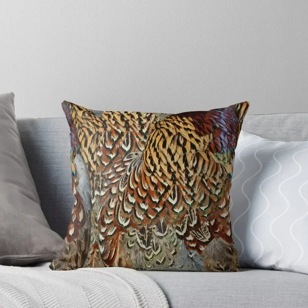 Pleasant Pheasant Feathers by Moose Disco by Moose Disco Throw Pillow Decorative Sofa Cushions pillow