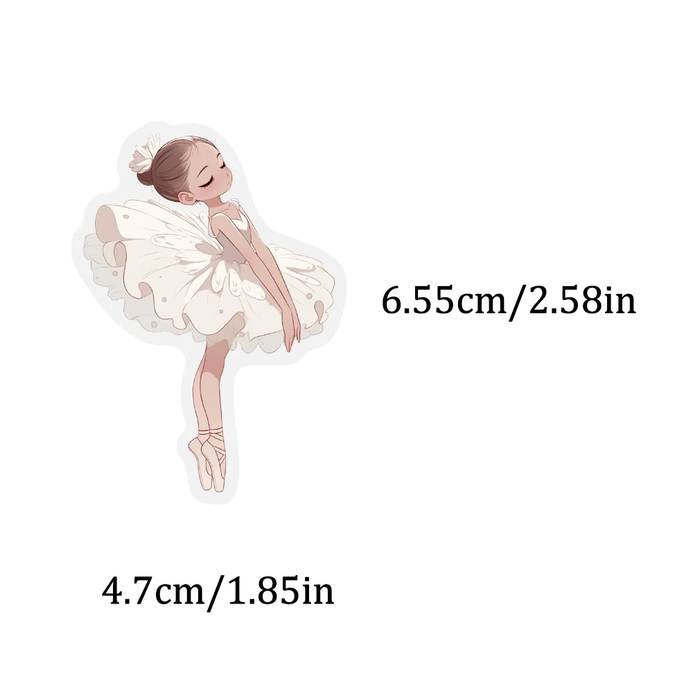 50PCS Cartoon Elegant Ballet Girl PET Stickers Beautiful Ballet Dance Art High Beauty Creative Decoration Water Cup Phone Case