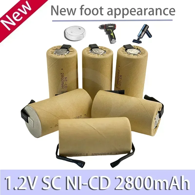 Nickel cadmium NI-CD SC 2800mA nickel hydrogen NI-MH SC2800mAh 1.2V battery, used for vacuum cleaners, hand drills, etc