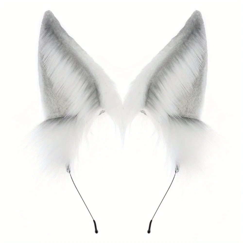 

Реалистичные повязки на голову с ушками животных для косплея, аксессуары для выступлений и Хэллоуина