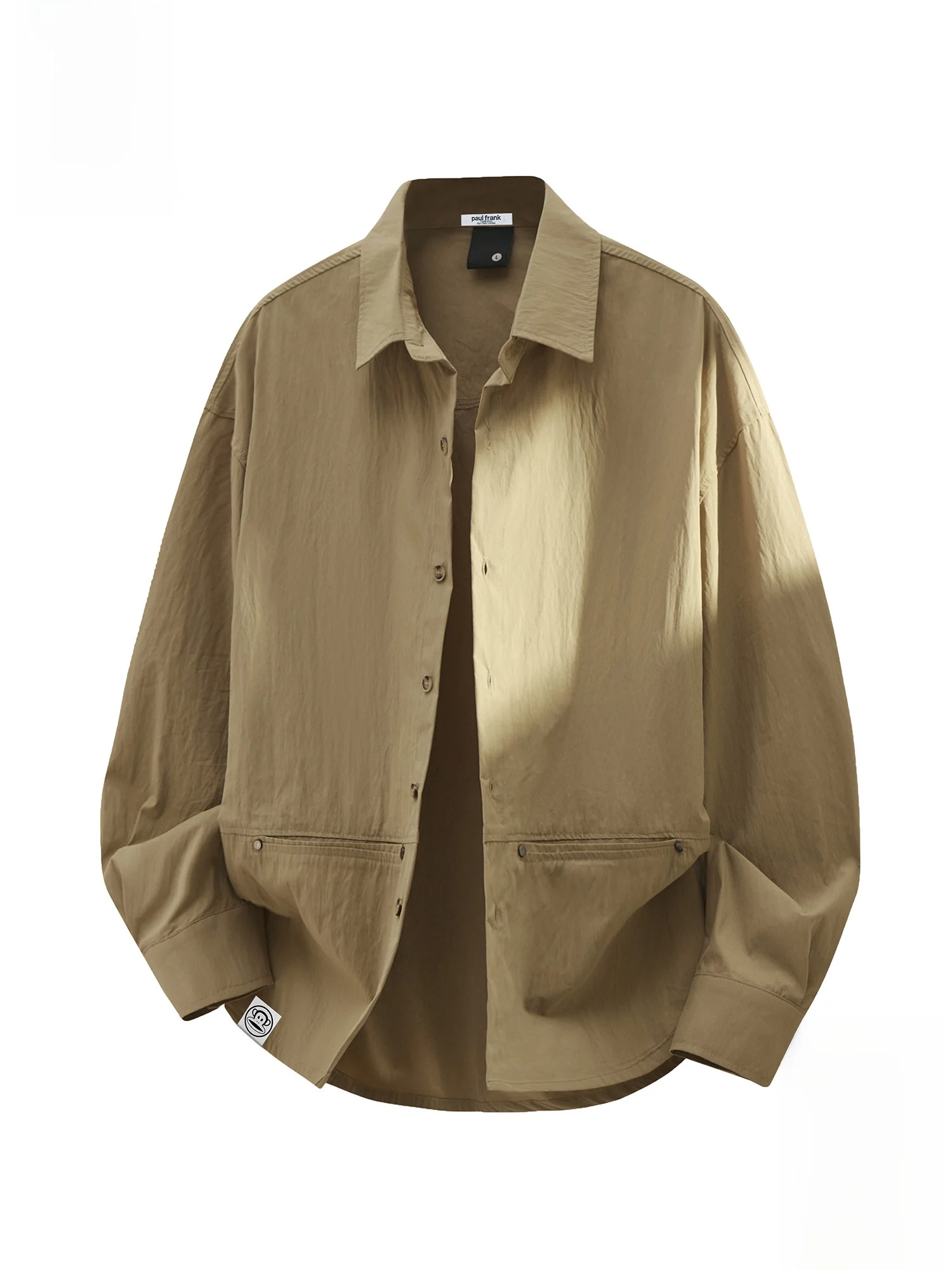 

Мужская повседневная рубашка Paul Frank свободного кроя с длинным рукавом, новая весенняя модель, из смесового хлопка и нейлона, удобная, дышащая