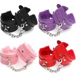 SM Handcuffs Sex Ankle Cuff BDSM Bondage Restraints Soft Plush Handcuff Adult Game 18+ Erotic Couple Sextoy Sex Supplies Shop