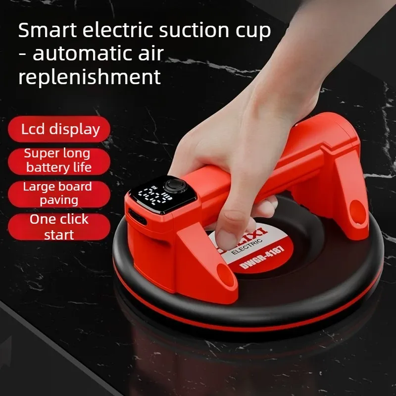 Electric Suction Cup Digital Display Strong Suction Cup Automatic Vacuum Glass Sucking Disc Professional Tile Handling Tools