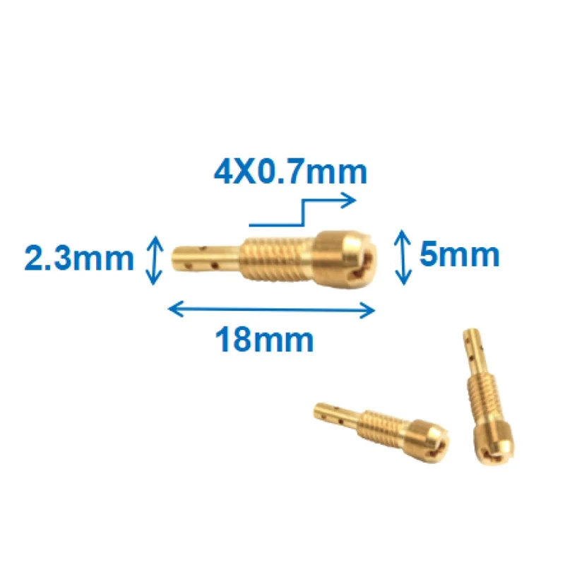 2 قطعة المكربن الطيار النفاثة M4X0.7 الرئيسية طائرة 5 مللي متر x 0.8 ل Teikei TK نمط 3U SVR TK100 JOG100 الكربوهيدرات الخمول قياس السرعة حفرة