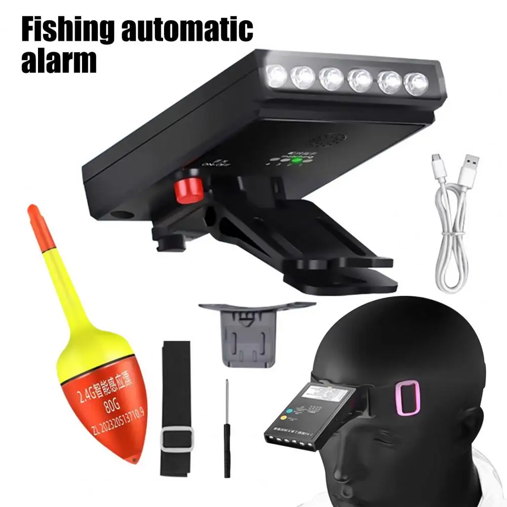 

Fishing Bite Alarm Kit with Smart Induction Float Headband Screwdriver Electronic Fish Bite Indicator Alert LED Light