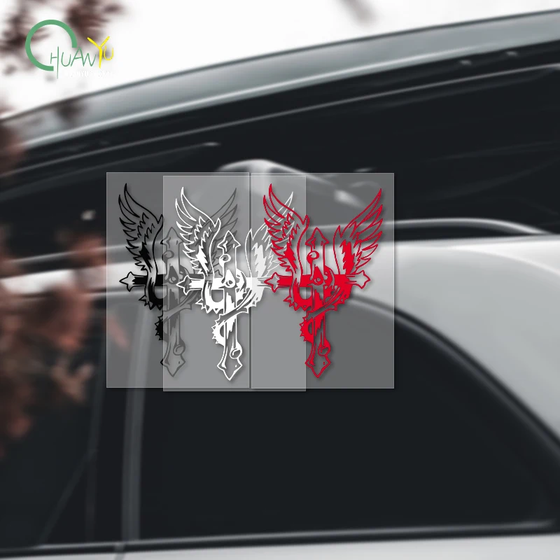 Creative Eagle Heron Cross Stitch Personalized Car Decal Automobile Motorcycle Covering Scratch Decoration Waterproof Reflect