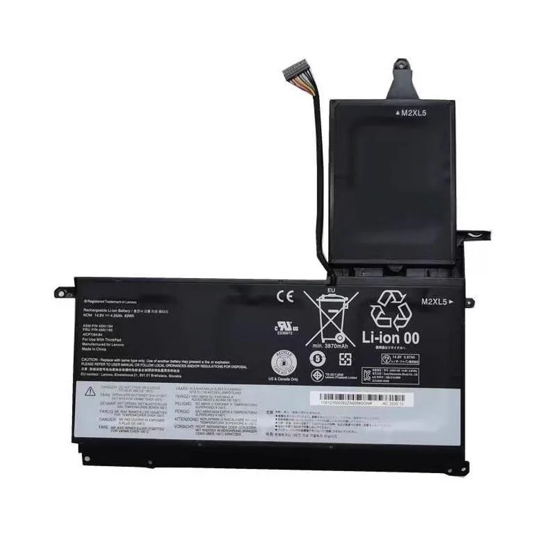 14.8V 63Wh Laptop Battery For Lenovo ThinkPad S5 S530 S531 Series Tablet PC 45N1164 45N1165  45N1166 45N1167