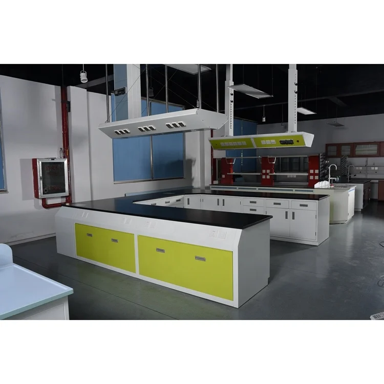 Banc de travail mobile en acier résistant aux produits chimiques, meuble de laboratoire, îlot