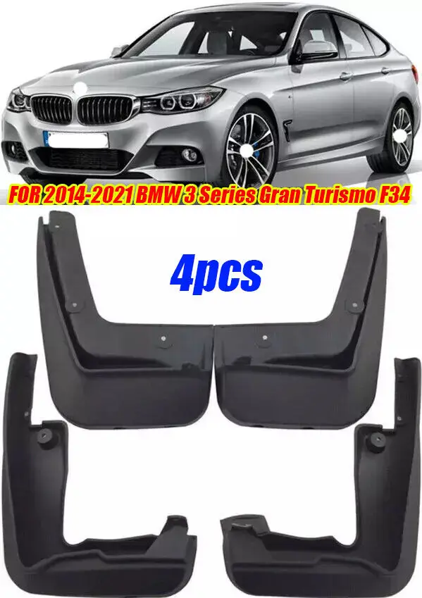 Set Splash Guards Mud Flapss Fender FOR 2014-2021 BMW 3 Series Gran Turismo F34