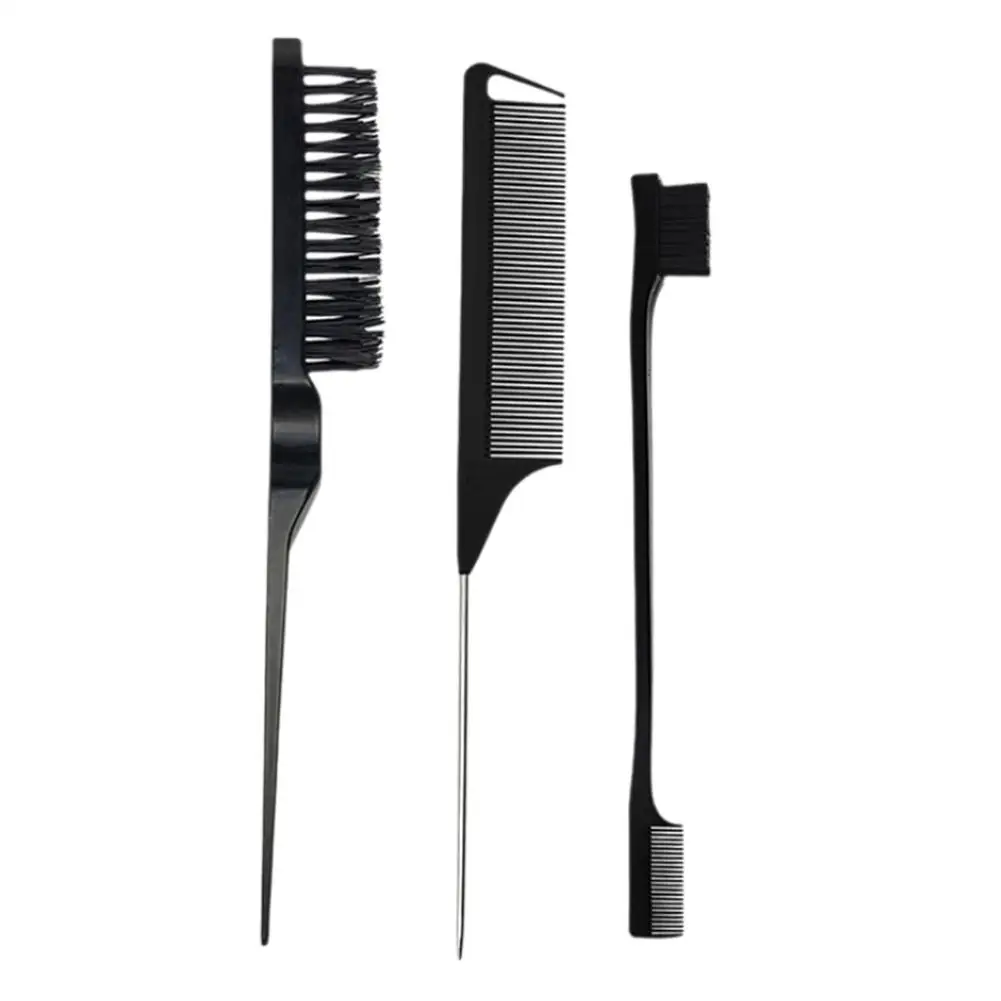 Cabeleireiro Apontou Cauda Comb, Styling Escova, Escova de sobrancelha, Pente de cabelo feminino, Cuidados com o cabelo, W4j5, 1Pc