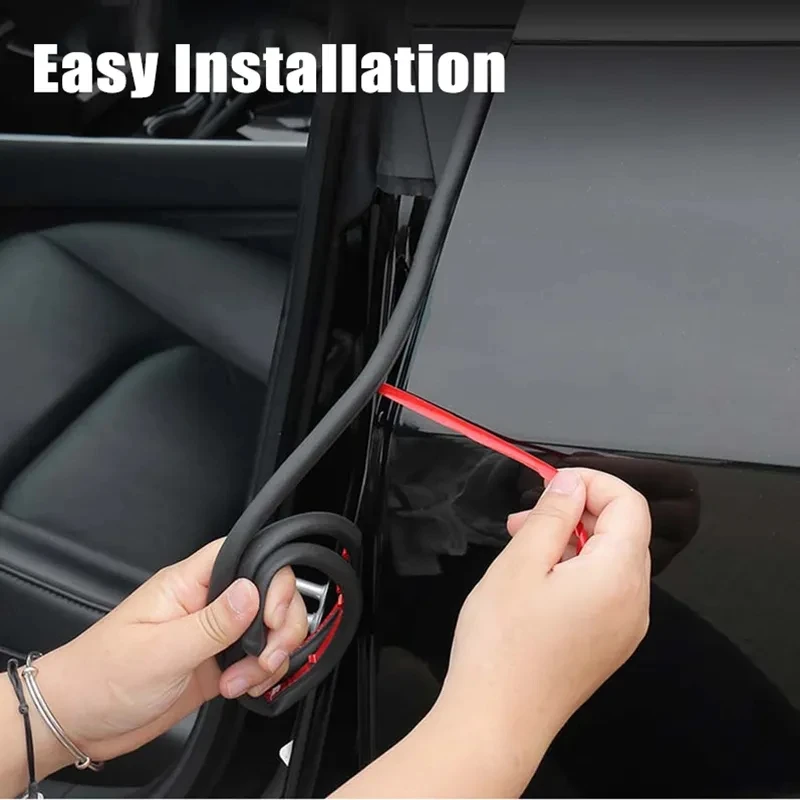 For Tesla Model 3 Y Car Door Rubber Seal Strip Kit Noise Insulation Trunk Hood A B Pillar Trim Sealing Accessories view 2