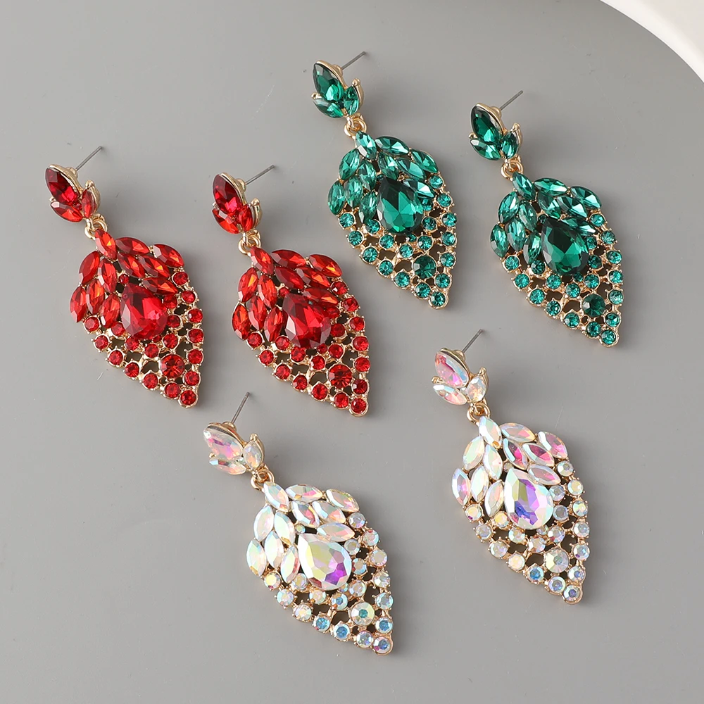 2025 جديد إمرأة فاخر كريستال أقراط قلادة الأذن حلية السجادة الحمراء نموذج أنيق هدية مهرجان الفيلم #4