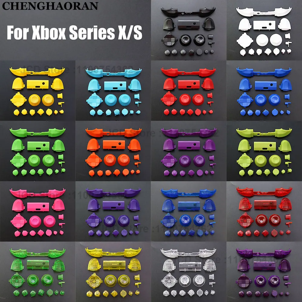 

1Set L R LB RB Bumper Trigger Buttons Mod Kit For Xbox Series X S Controller Cross Keys Dpad ABXY Trigger Thumb Grip Caps Tools