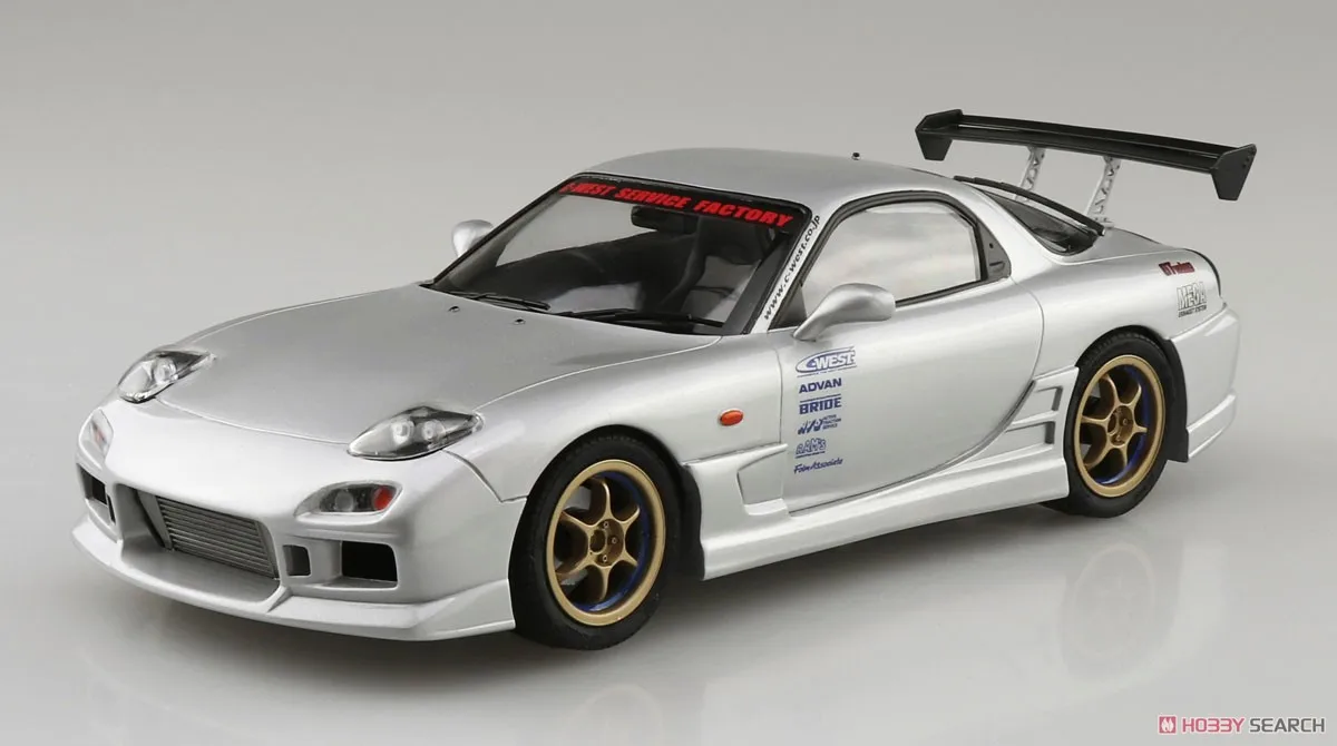 Aoshima 06302 Static Assembled Car Model  1/24 Scale C-WEST Mazda FD3S RX-7 Car Model Kit