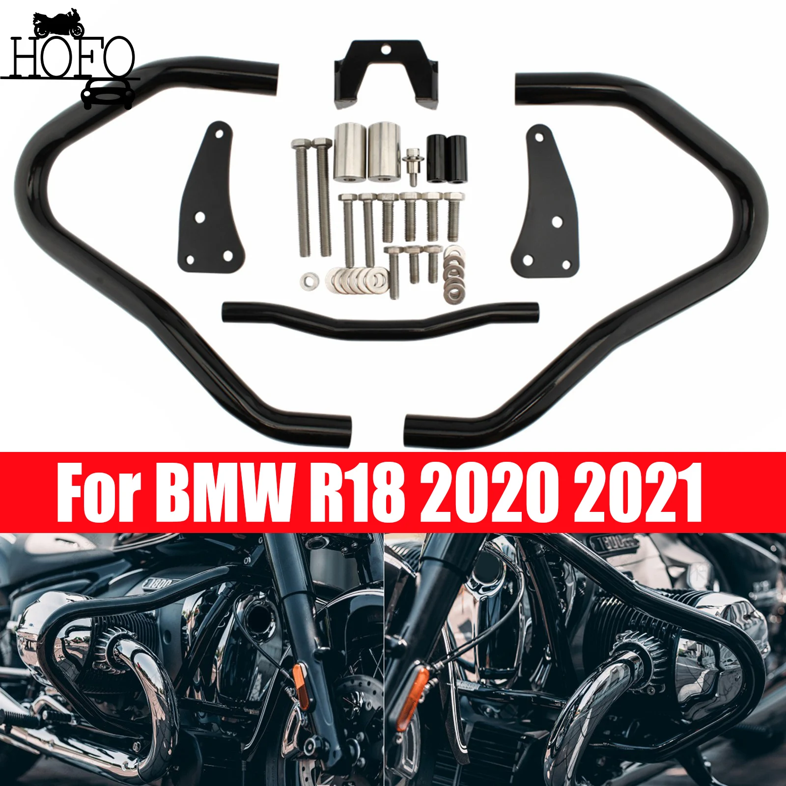 

For BMW R18 2020 2021 Motorcycle Engine Protection Bar Crash Protector Stainless Steel Bumper Fairing Guard