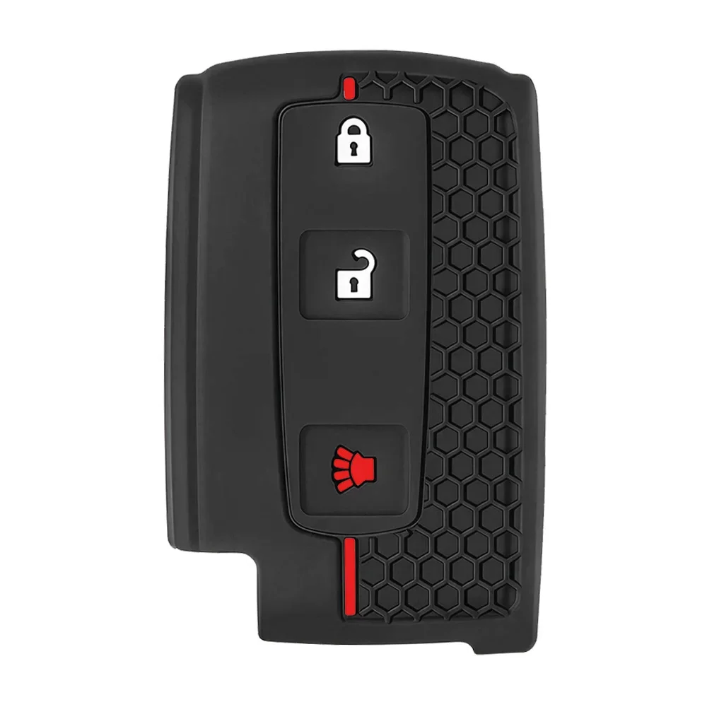 Hex Red Stripe Silicone Key Cover For Toyota Corolla Verso Prius Gen2 Prius Camry Corolla 2004-2009 Smart Fob Shell