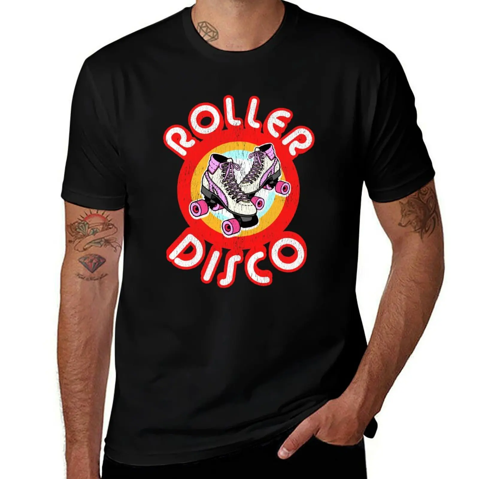 

Roller Disco Derby Vintage & Distressed design 70s 80s T-Shirt Christmas Casual Tee Shirt