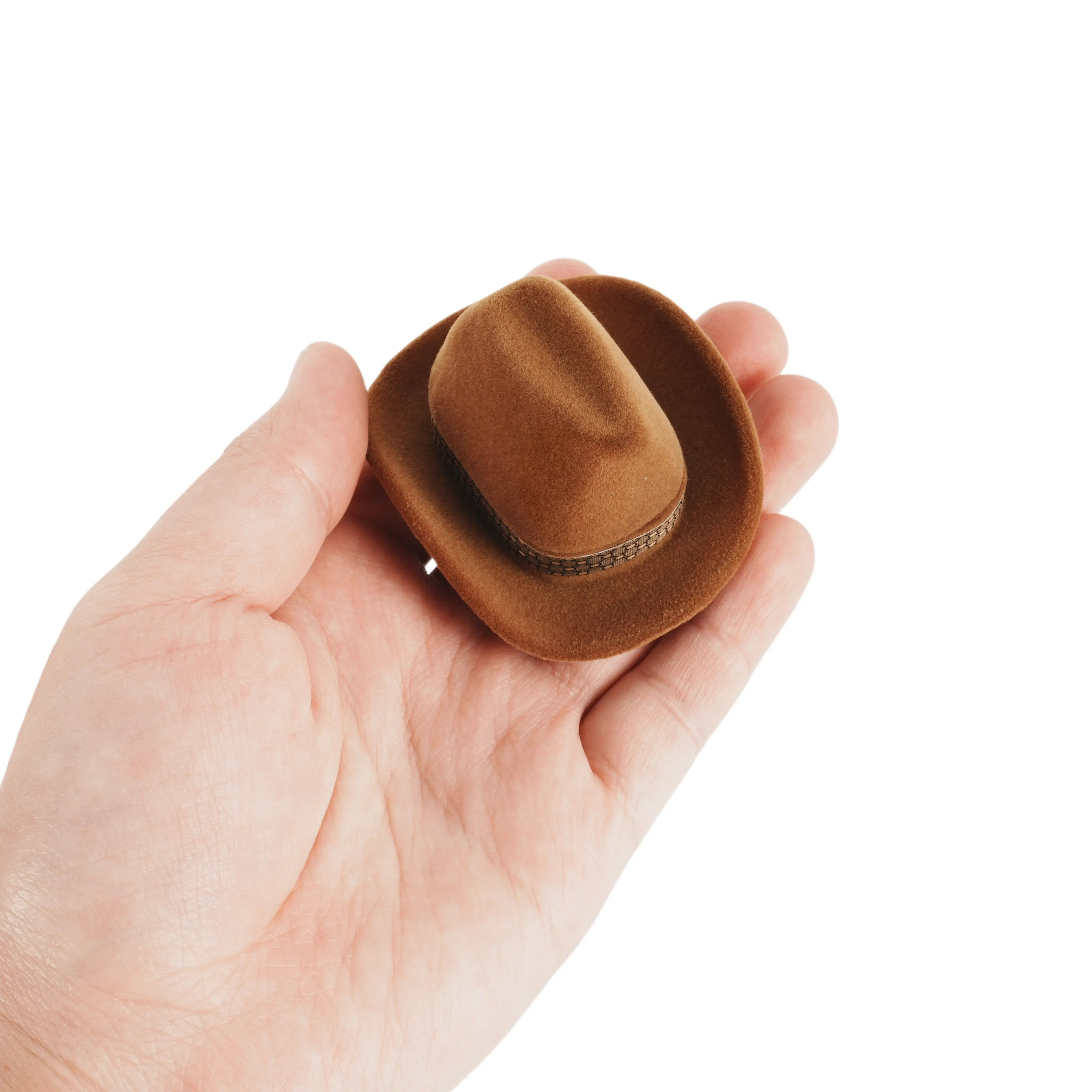 

2Pcs Western Cowboy Hat Jewelry Holder Vintage Ring Box Compact Travel Wedding Ring Display Case Necklace Earring Storage