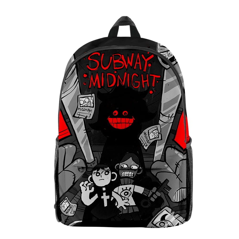 

Subway Midnight Game Backpack Student School Bag Unisex Daypack Zipper Traval Bag 2023 Casual Style Harajuku Bag