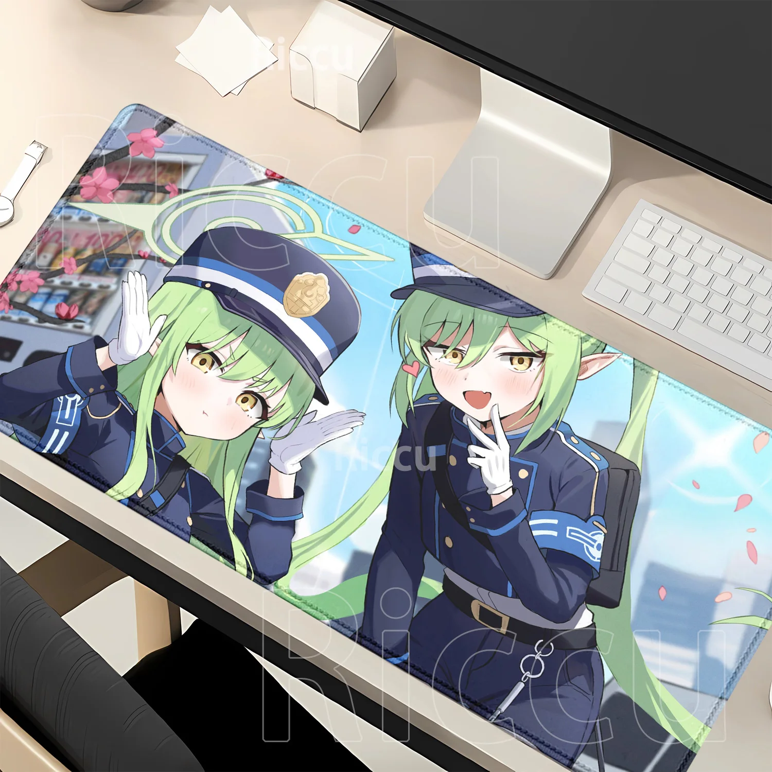 Mousepad Blue Archive Highlander Railroad School nozomi hikari Nonslip Gaming HD Printing Mouse Pad Keyboard Anime Girl Desk Mat