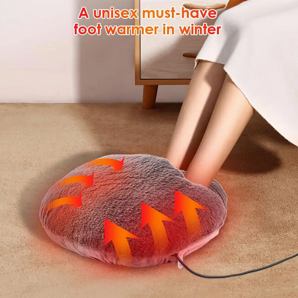 

USB Charging Electric Heater Foot Warmer Foot Heating Pad Washable Warm Foot Cover Feet Warmer for Home Bedroom Office