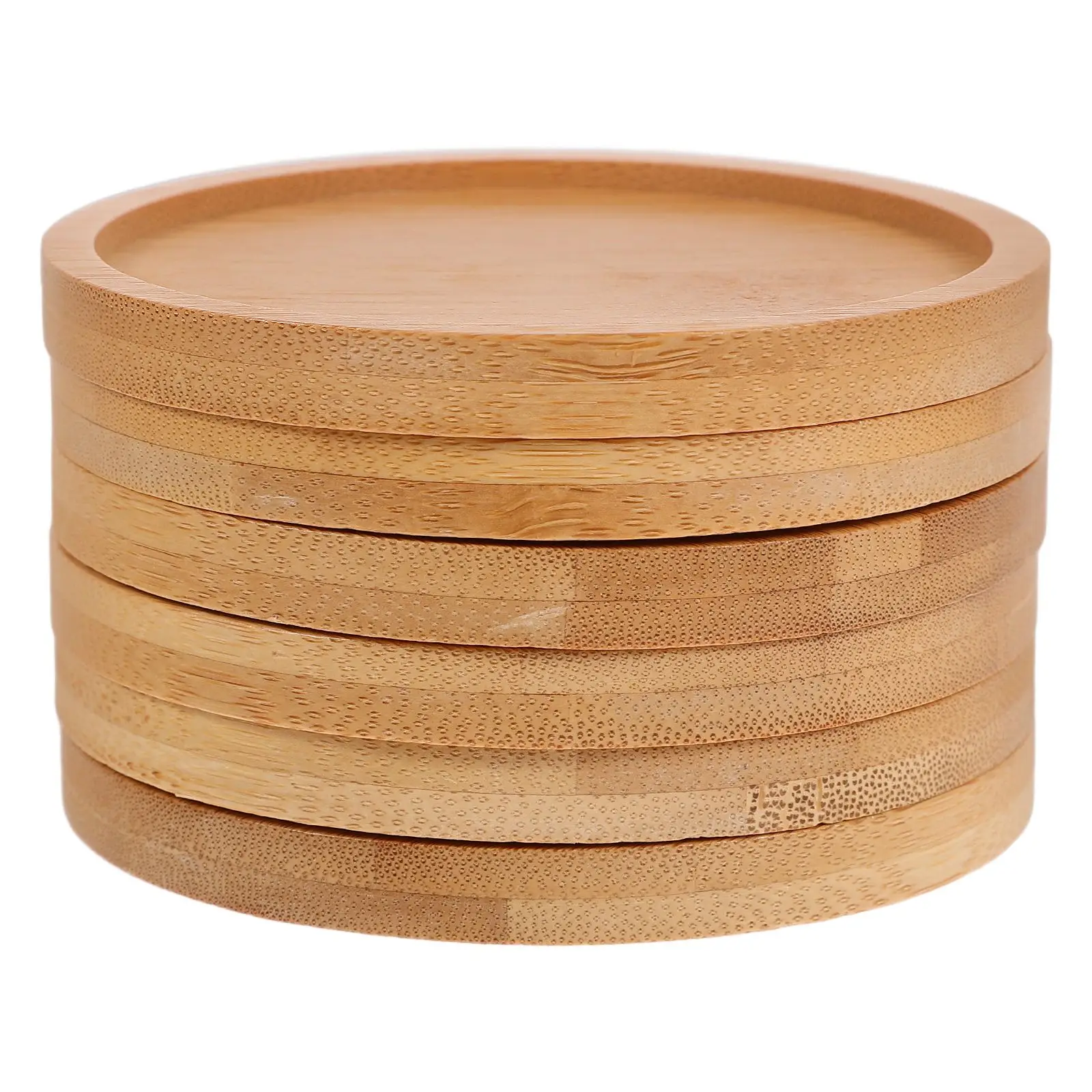 6pcs Mosaic Coaster Hot Pads Kids Diy Bamboo Trivets Kitchen Table Mat Cup Bowls Utensils Table Protection Round Coasters Pads