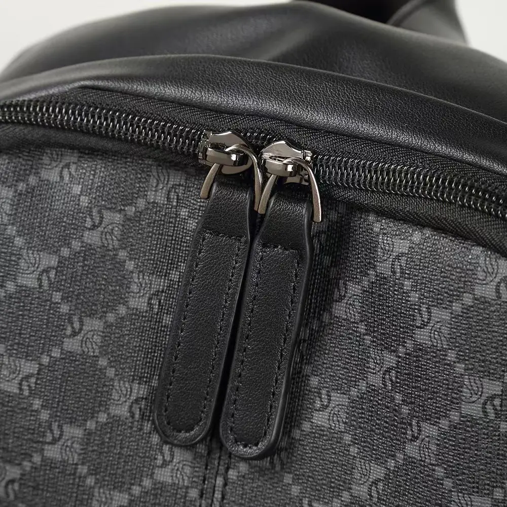 Rucksack mit Blumenmuster für Herren, modisches Design, Herrenrucksäcke, große Kapazität, Reisetasche für Herren, Rucksack aus PU-Leder, Outdoor-Taschen – Detail 9