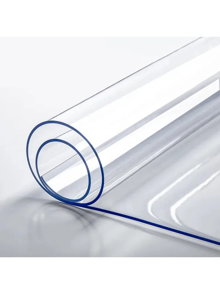 PVC Transparenter Tischschutz 0,7mm Dick Wasserdichte Ölbeständige Abdeckung für Küchentisch und Esstisch Ideal für Zuhause & Büro