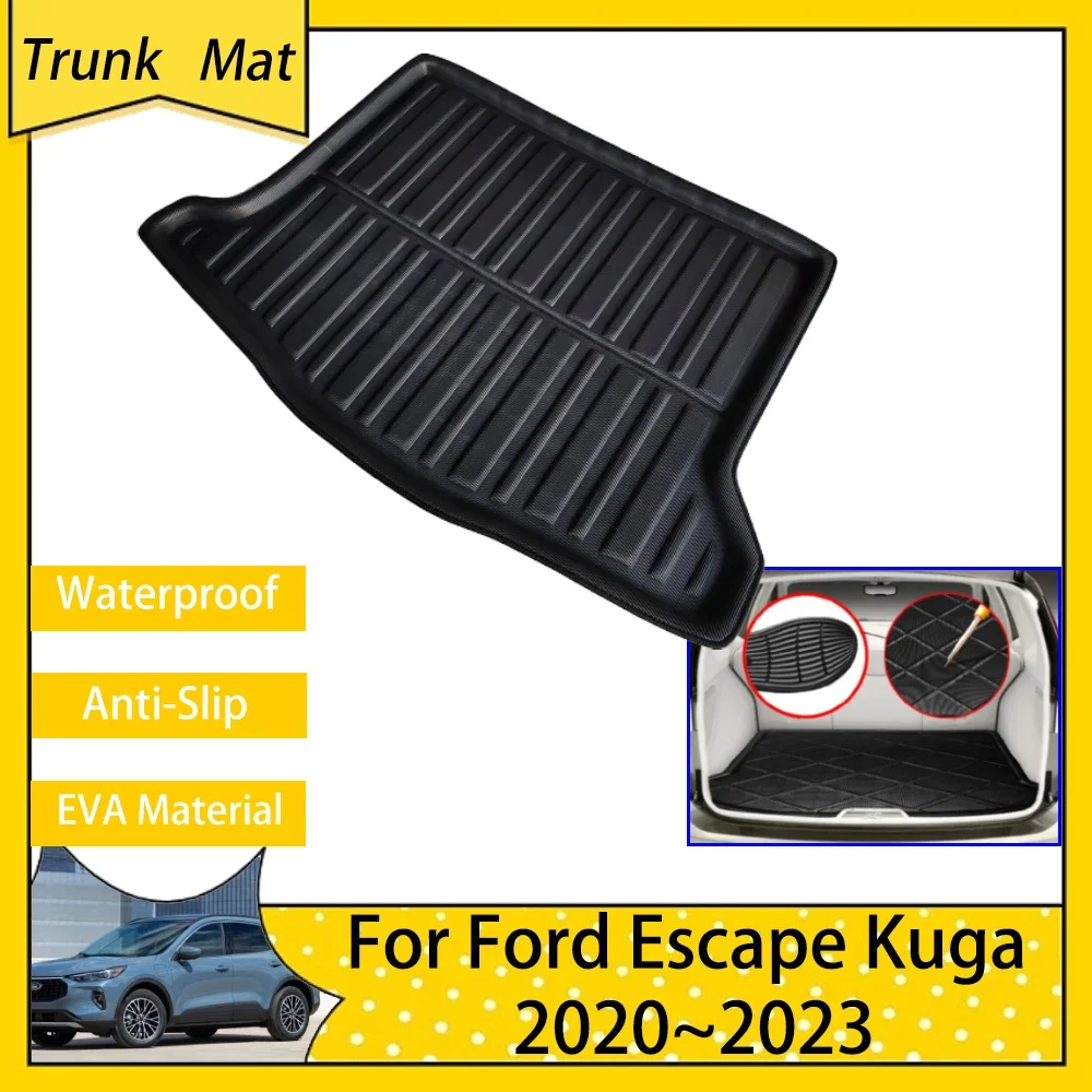 

Car Trunk Mats for Ford Escape MK4 Kuga MK3 2020 2021 2022 2023 Accsesories Waterproof Rear Luggage Boot Cargo FLoor EVA Carpet