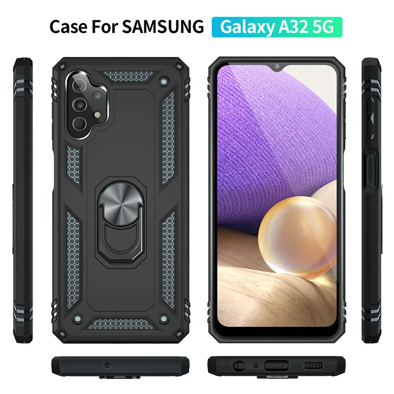 For Samsung Galaxy A32 Case Armor Shockproof Magnetic Ring Stand Holder Case For Samsung A32 A 32 5G A326B Sm-A325F Back Cover