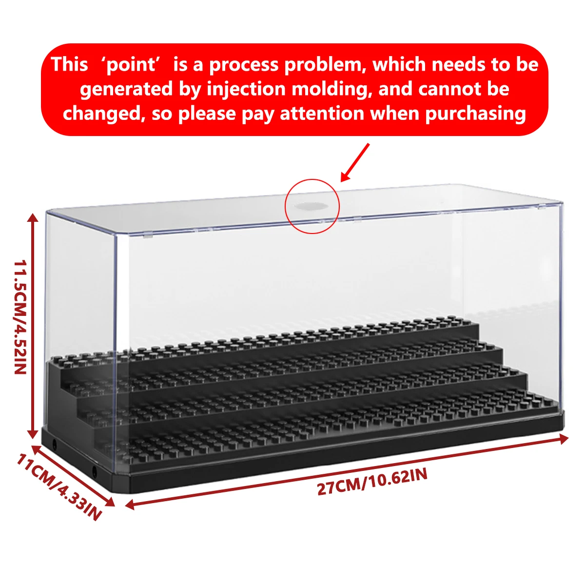 Acrylic Display Box for Collectible Toys, Large Size Clear Acrylic Collection Case, Stackable,Holds up to 32 figures