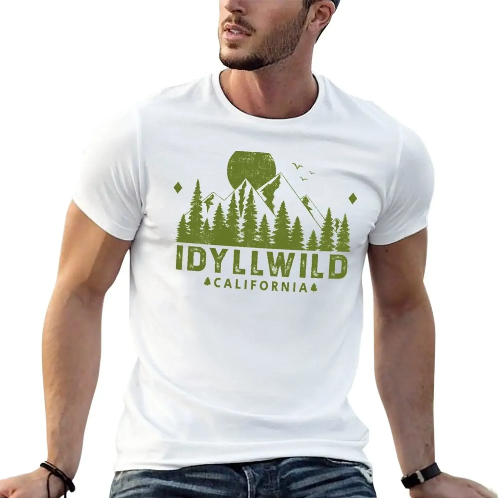 Idyllwild California Mountain View T-Shirt cute clothes Aesthetic clothing men graphic t shirts