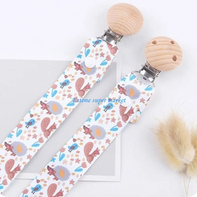 

090B Teething Rope Pacifier Chain Soother Clip Baby Teether Clip Cotton Hanging Rope