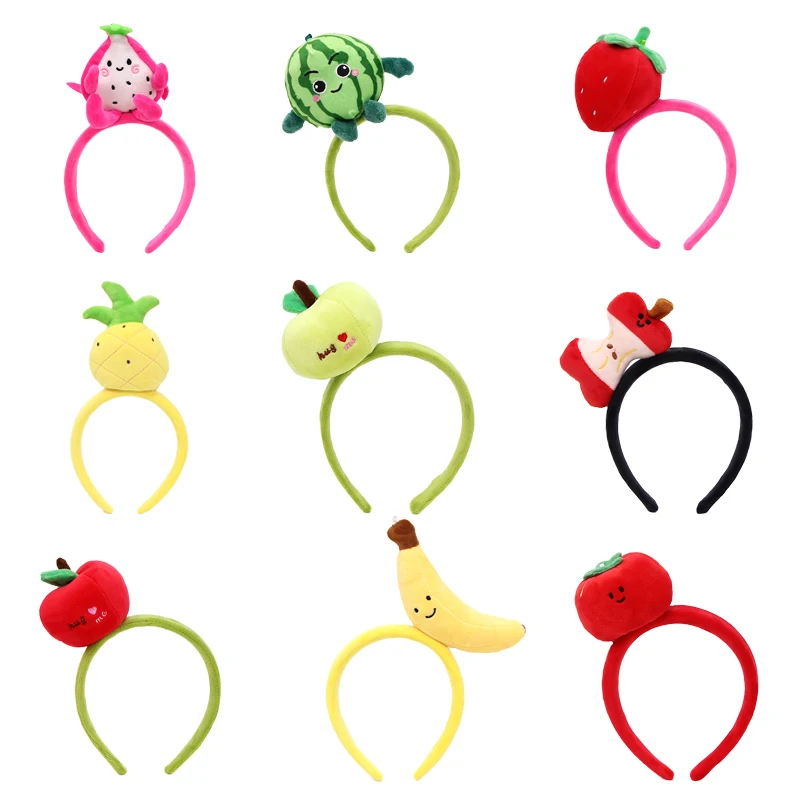 

Cute Vegetable And Fruit Hairband Banana Creative Funny Face Waing Hair Clip Festival Performance Headband Photo Prop