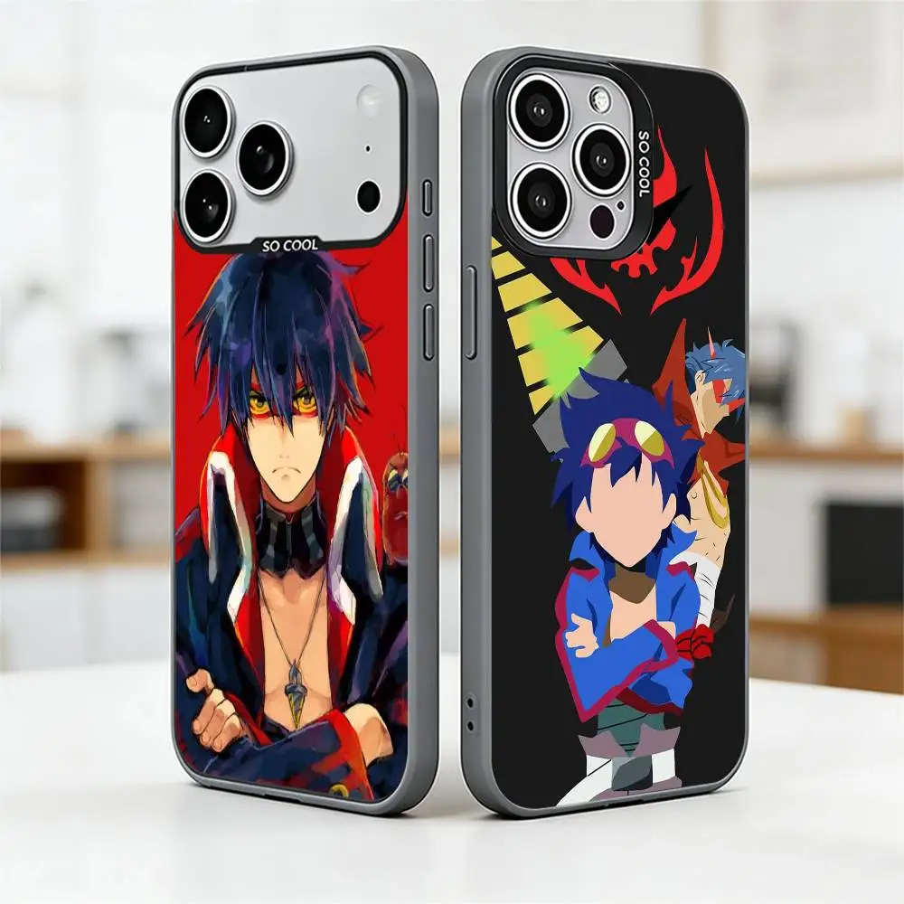Чехол для телефона Tengen Toppa Gurren Lagann Simon для iPhone 17, 16, 15, 14, 13, 12, 11 Plus, Pro Max, XS, красочный, серебристо-черный