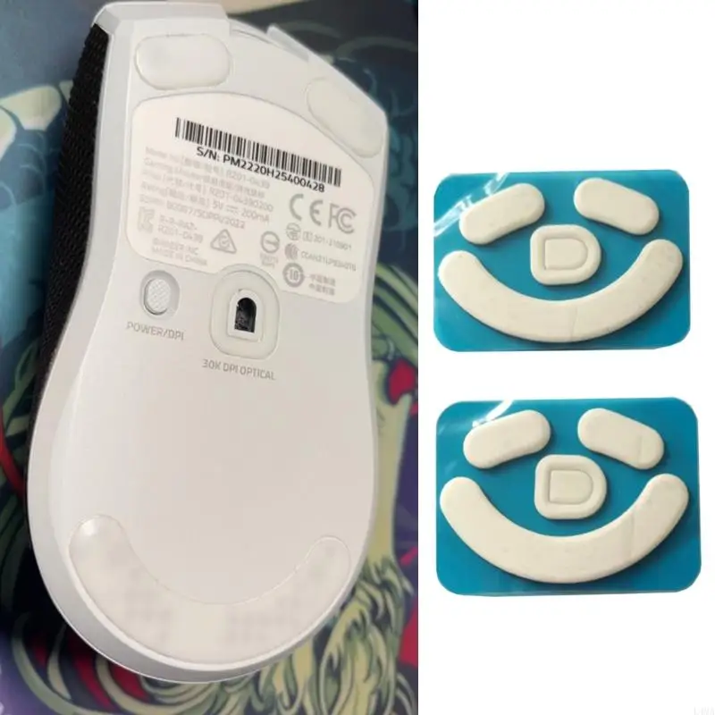 L4MA 2 SETTES PIED MONDE PATES MONISE POUR V2 MOUSE BLANC GLIDES MONDE