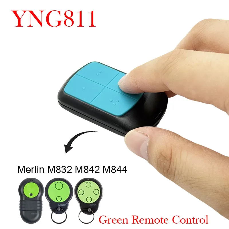 Merlin は M832 M842 M844 230T M430R ガレージドアリモコンゲートオープナー送信機 433.92MHz ローリングコードと互換性があります
