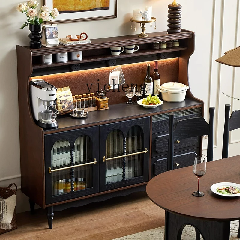 

HYS dining side cabinet integrated storage wine cabinet antique locker against the wall