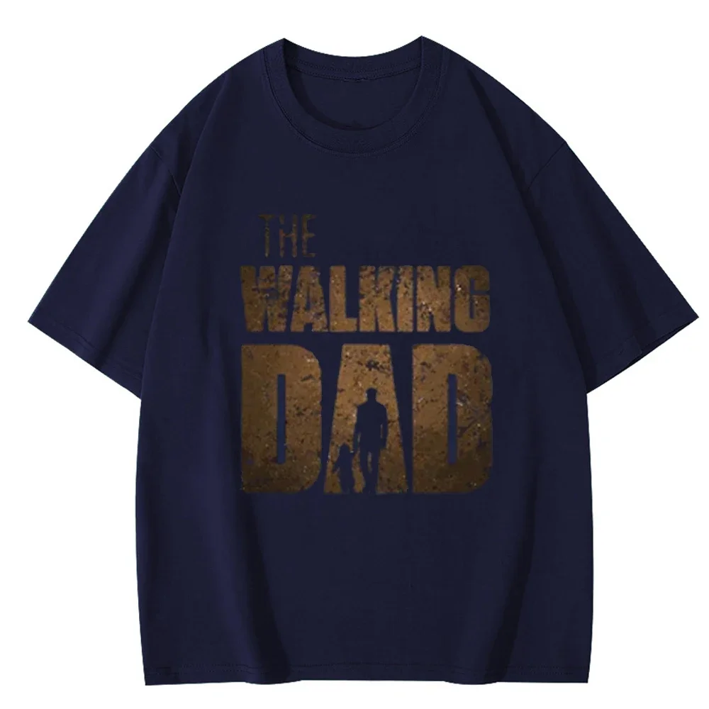 The Walking Dad Printed T Shirt Men\'s High Street T-Shirts Summer Fashion Classic Cotton Cool Tshirt Hip Hop Streetwear Tees