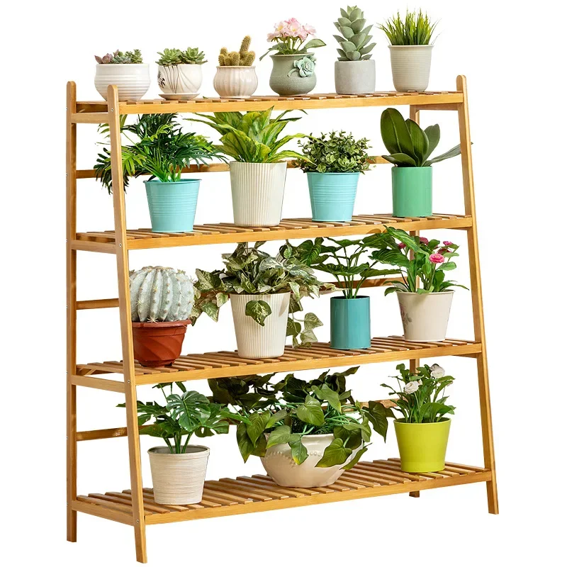 Balcony flower rack, flower pot plant rack, balcony movable living room hall