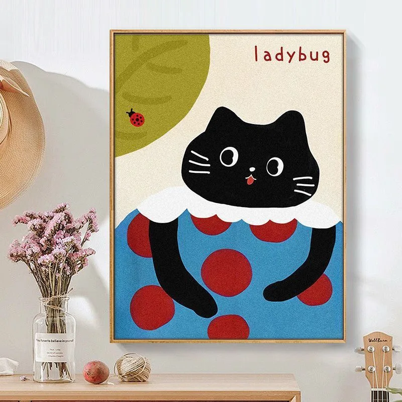 

50004 Fluffy Cat Oil Painting