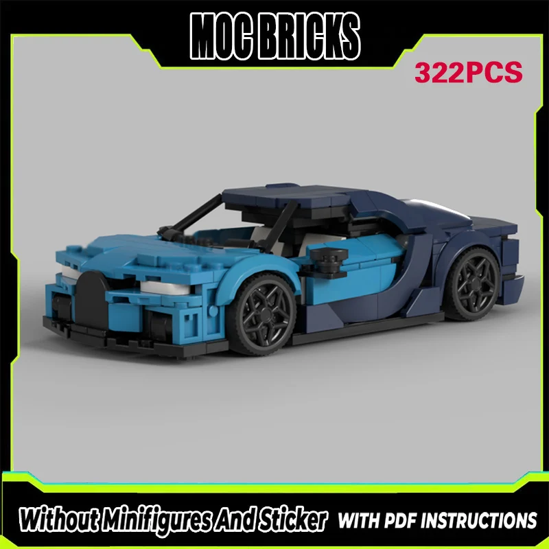 

Модель гоночного автомобиля Speed Racing Car MOC, конструктор из строительных блоков, гиперкар Chiron SS, модульная технология, подарки, праздничный набор для сборки, детские игрушки.