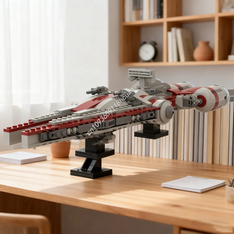 

383 шт. MOC Arquitens class легкий крейсер UCS Звезда Модель Строительные блоки Конструкция Рождественский подарок DIY идея Кирпичная игрушка День рождения