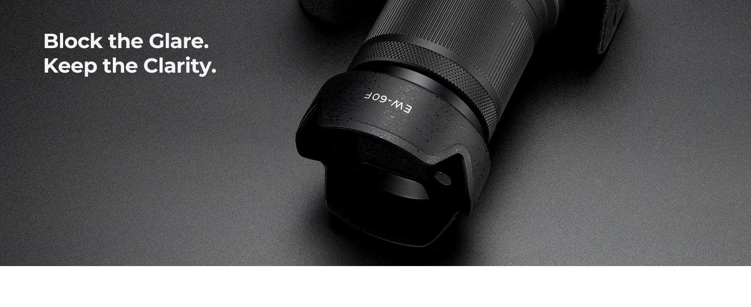 K&F CONCEPT Gegenlichtblende für Canon Objektiv Reversibel Schnappverschluss Kamera Objektivblende Ersatz für ET74B EW60F EW65C Bajonett Schwarz – Detail 2