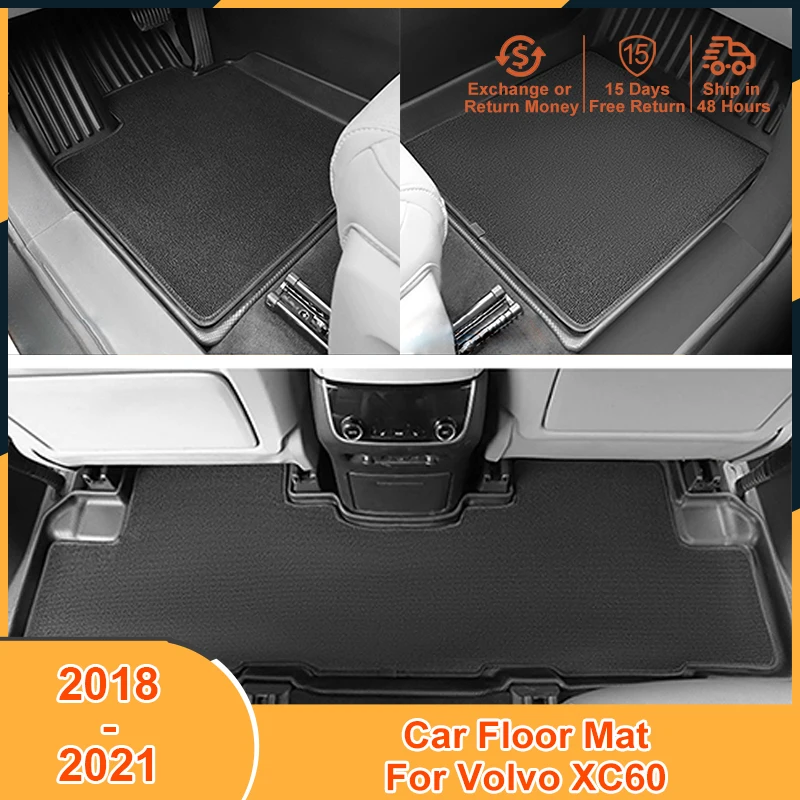 2018-2021 Floor Mats Foot Pad for Volvo XC60 2018 2019 2020 2021 Accessories Snowy Blanket Scratch Waterproof Non-Slip TPE Cover