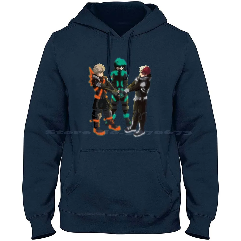 - The Three Musketeers 100% Pure Cotton Hoodie Tshirt Shoto Todoroki Midoriya Deku Bakugou Kacchan Karsuki Bakugo The Big Three