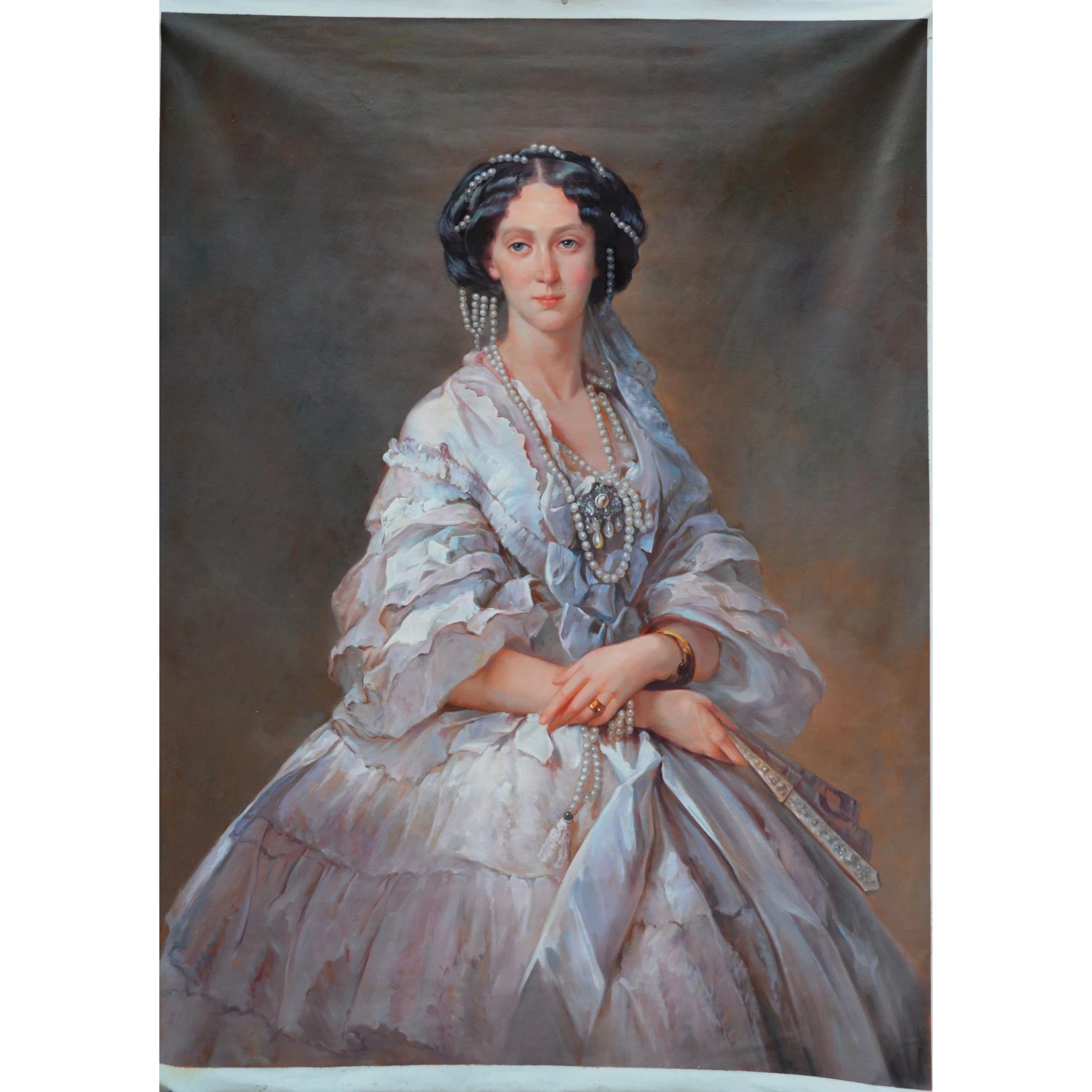 zd-Classical Woman Portrait Custom Made Handmade Artwork Oil Painting for Home Wall Living Room Decor@