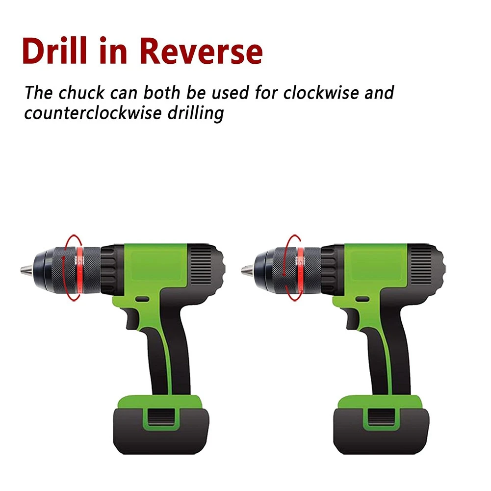 Portabrocas sin llave de 1,5-13Mm, adaptador de llave cuadrada de 1/2 pulgadas, 20UNF con vástago sds-plus, vástago hexagonal de 1/4 pulgadas