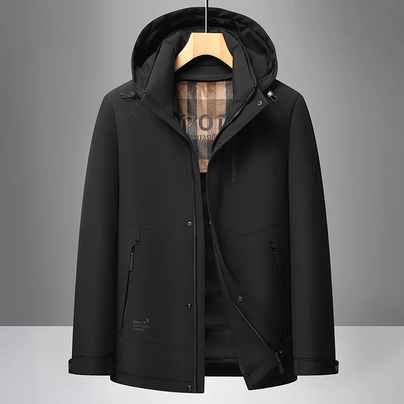 

Dad Cotton-padded Jacket Winter Coat for Middle-aged Elderly People Men Detachable Inner Down Jacket Winter Thickened Short Coat