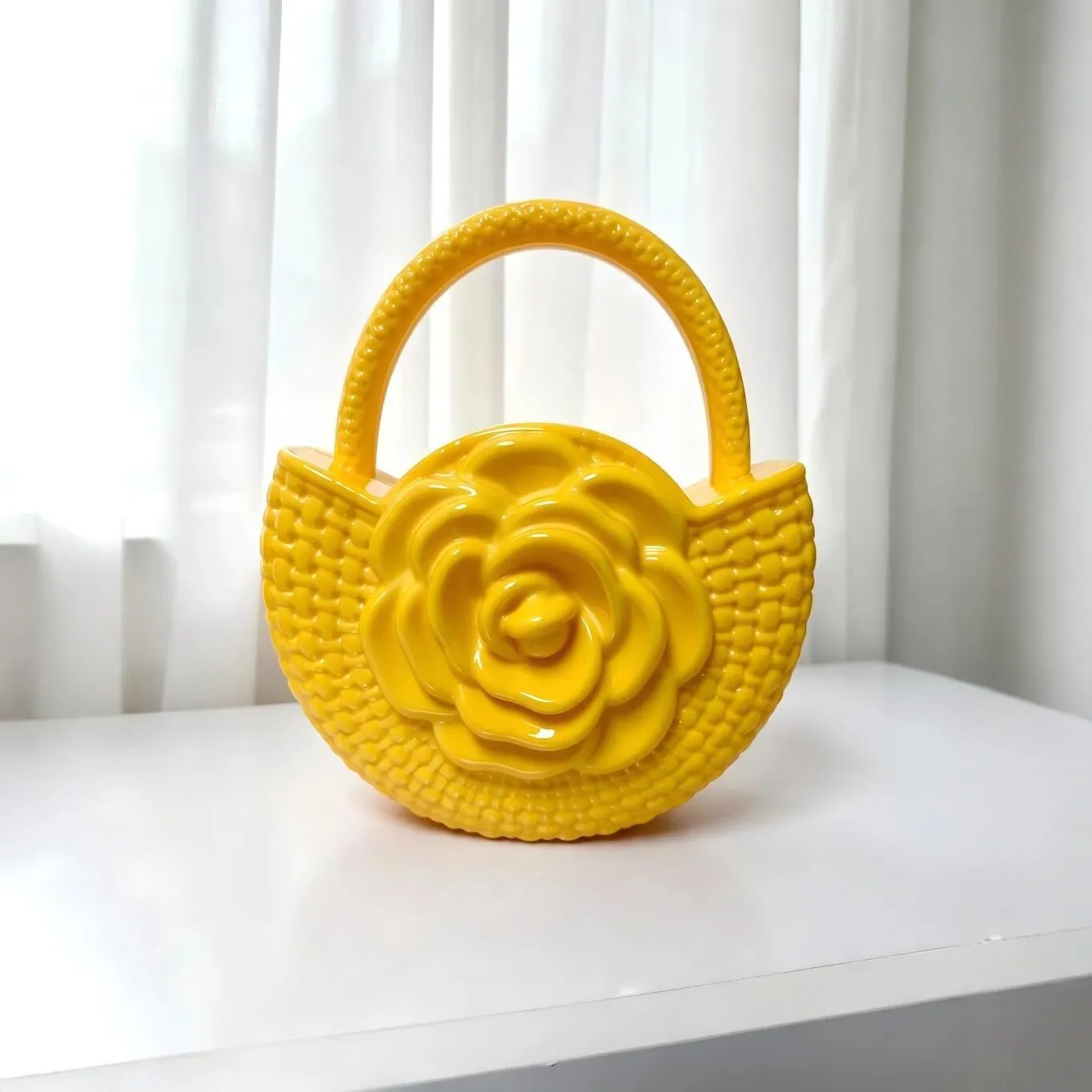 Acrylic rose dinner  women's chain shoulder messenger  high sense celebrity clutch  fashion banquet bag